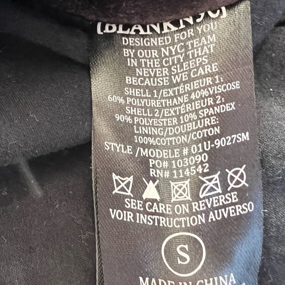 BLANK NYC black jacket small asymmetrical - Picture 6 of 7